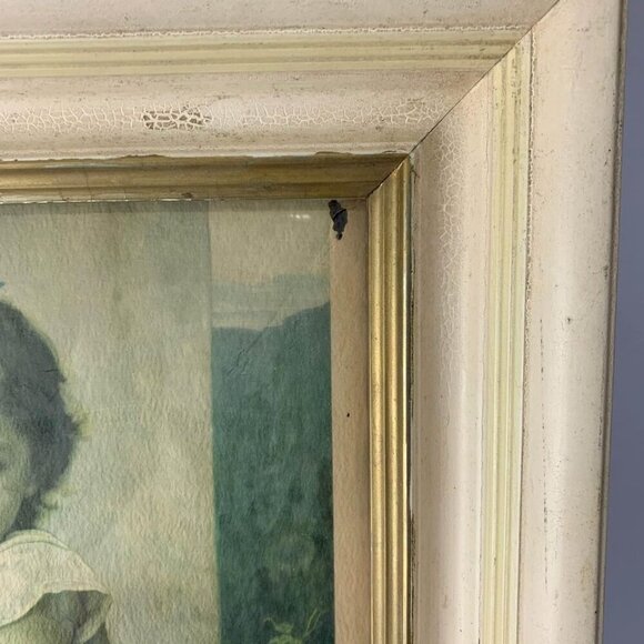 William Bouguereau Girl with Cherries Vintage/Antique Framed Print - Picture 3 of 9